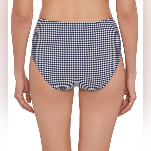 NWT DRAPER JAMES RSVP Side Shirred High-Waisted Swim Bottoms Size Large - Picture 2 of 7